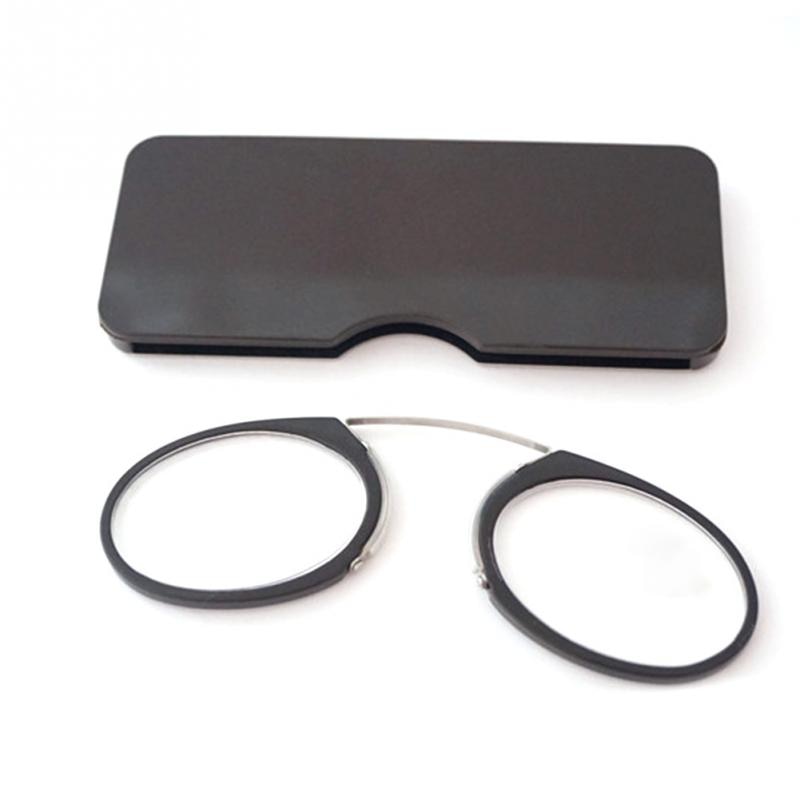 Pellizcar la nariz gafas de lectura de lujo gafas presbiopes para hombres con funda