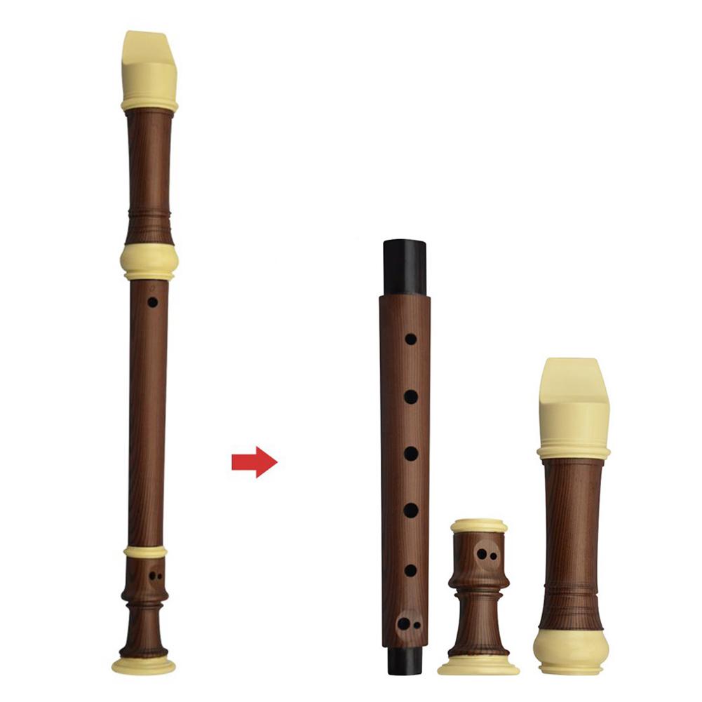 Wooden Soprano Recorder German Style 8 Holes C Key Instrument With Cleaning Rod For Kids Adults