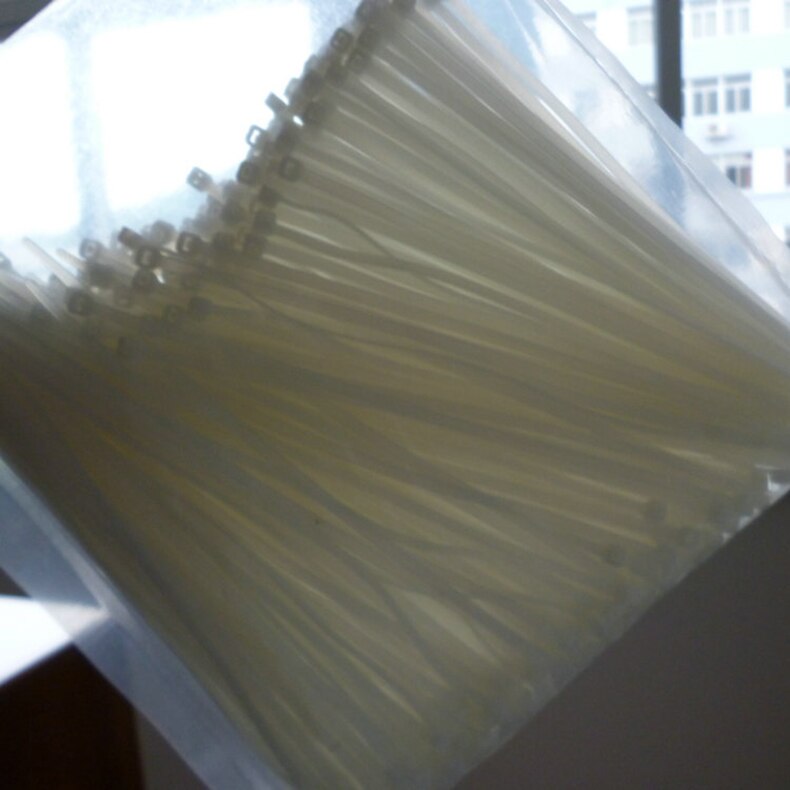 Selvlåsende plastik nylonbinder 100 stk sort 4 x 150 kabelbinder fastgørelsesring 3 x 200 kabelbinder lynlås omslag strop nylon kabelbinder