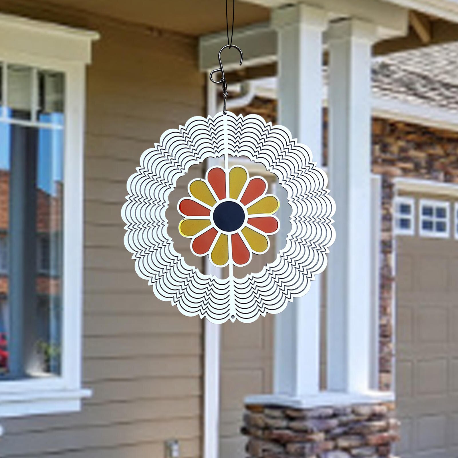 Spinner de viento de 8 pulgadas, colgante brillante de sonido de Metal 3D para , se puede colgar al aire libre en jardines, balcones y interiores