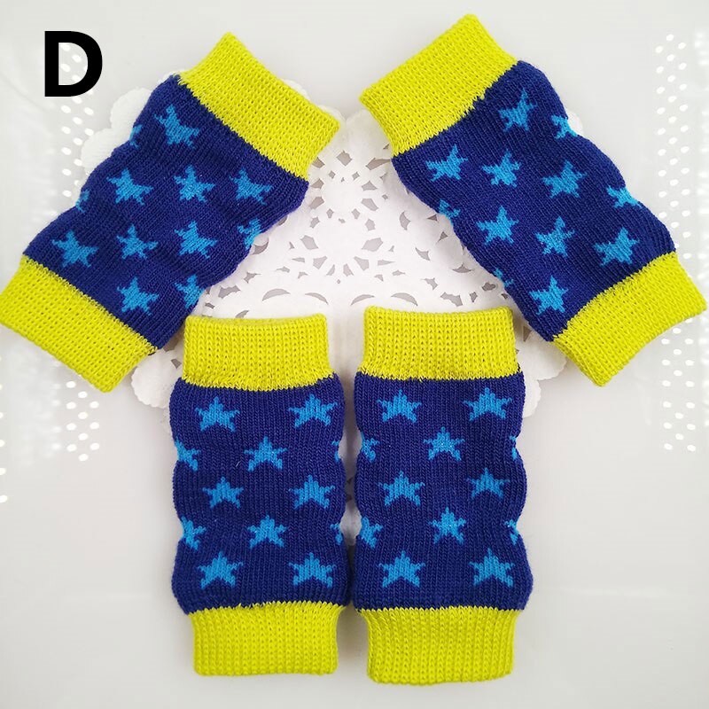 4 sztuk Pet anti-brudne legginsy Knee Dog booties skarpetki Teddy nogi skarpety zimowe ciepłe nogi Protector psy kot Puppy skarpetki pokrywy rękaw: D / M