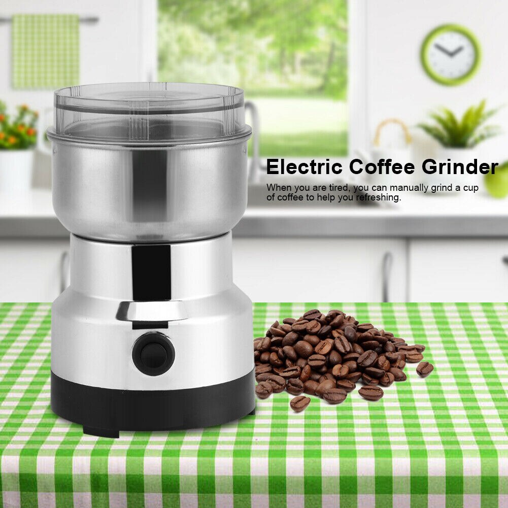 Electric Coffee Grinder 220V Electric Stainless Steel Grinding Coffee Bean Milling Machine Home Office Coffee Machine Multi-Use