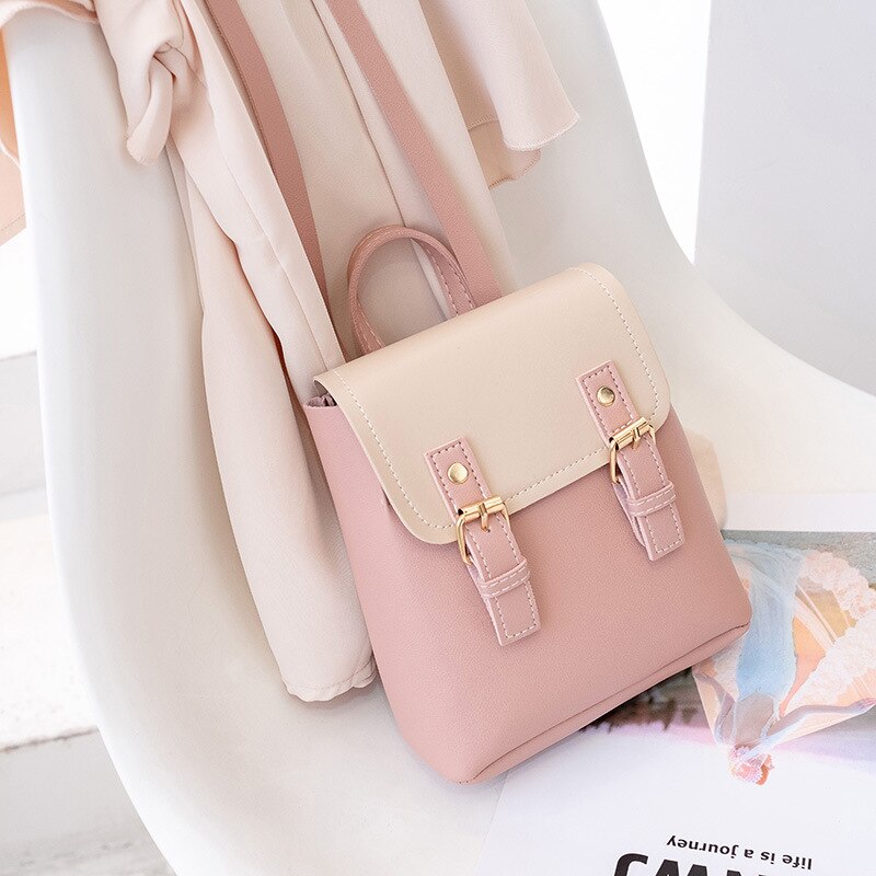 Kleine vrouwen rugzakken multifunctionele vrouwelijke mini rugzak pu lederen schoudertas mode dames crossbody tassen voor tienermeisjes