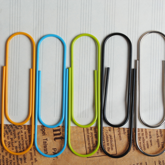 Enorme formaat paperclips 10 cm extra grote 100 mm paperclip kantoorbenodigdheden pin 10 verschillende kleuren grote paperclip metalen bladwijzer