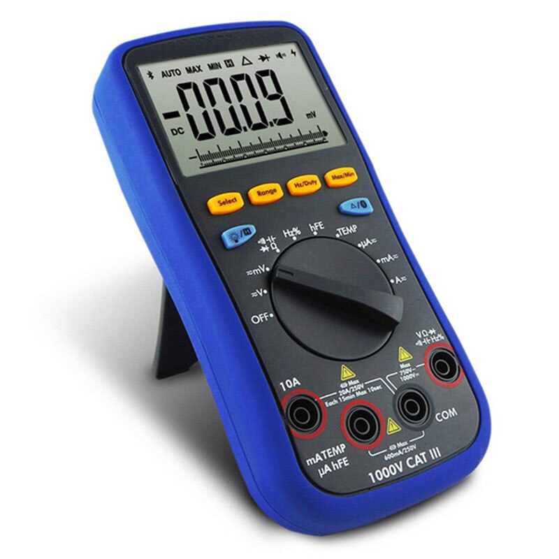 multimètre numérique bluetooth LCD BLE 4.0 avec fil de Test Thermocouple de type K 6000 rétro-éclairage réel 10M Ohms