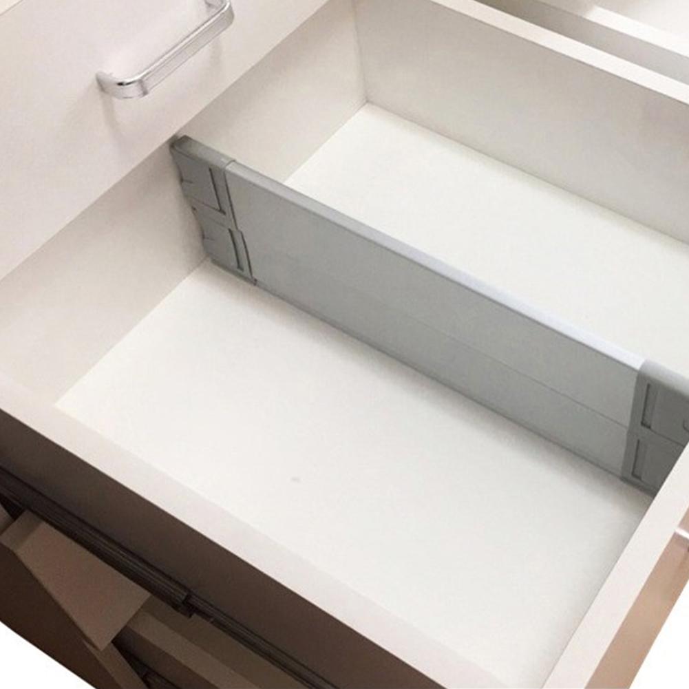 370510MM Drawer Dividers White Spring Loaded Expandable Kitchen Bedroom Organizer Aluminum Storage Baffle on