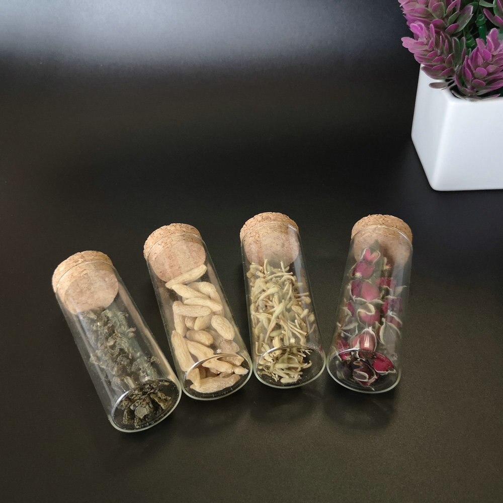 Tubes à essai transparents avec bouchon en liège, 50 pièces/lot, 30x75mm 35ml, bouteilles de souhait en verre pour décoration de mariage et de