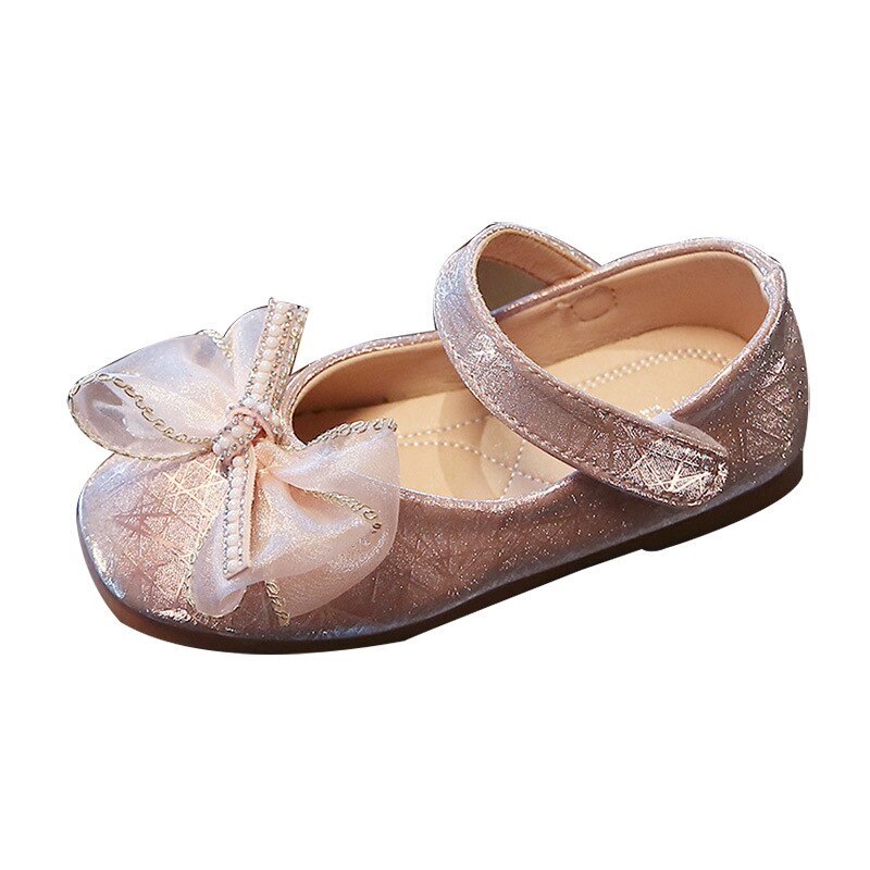 Leather Shoes Baby Girl Shoes Spring Summer Butterfly-knot Princess Kids Shoes E648