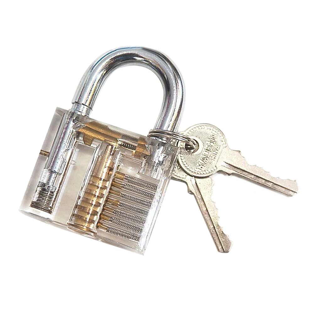 1 Pc Clear Crystal Transparante Cutaway Sloten Inside View Praktijk Hangslot Zichtbaar View Lock Training Vaardigheid Sloten Keyed Hangslot