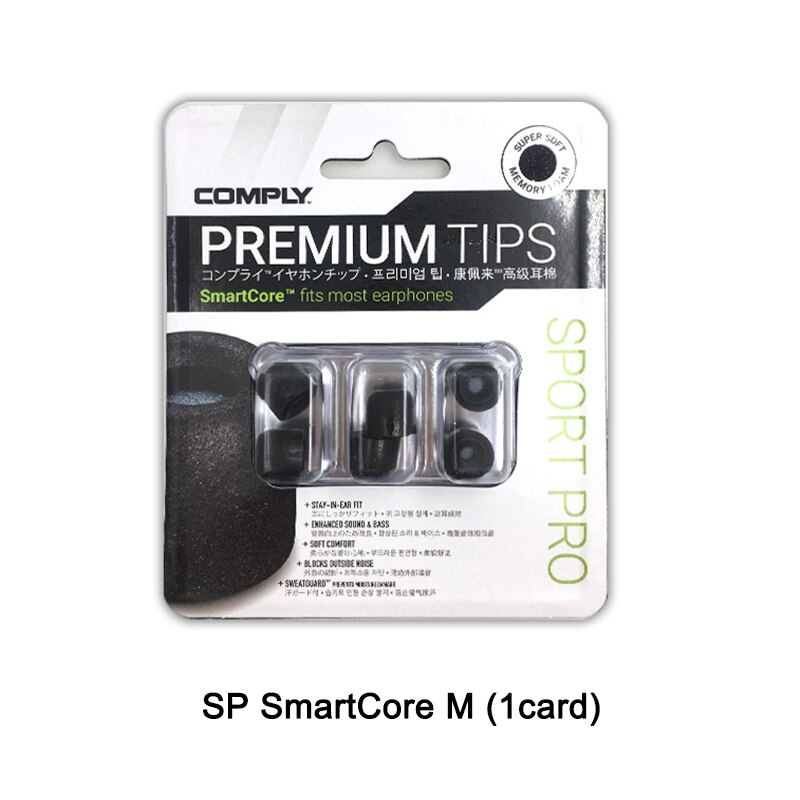 COMPLY T500 TX500 T100 T200 T600 SP SmartCore AP SmartCore Premium Earphone Foam TIPS: SP SmartCore M 1card