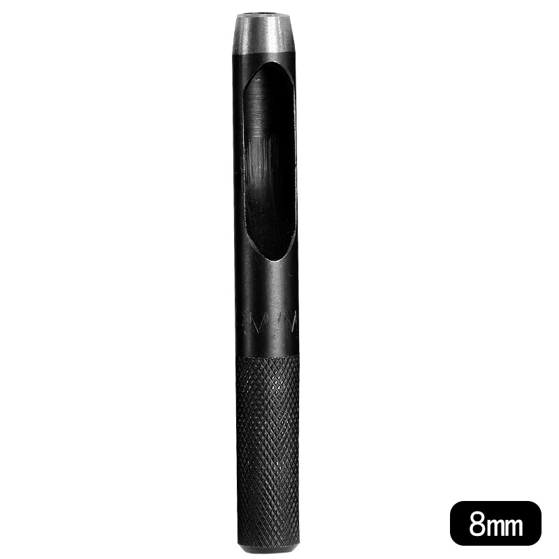 Lmdz stansning læder hul hul rund stål læder håndværk hul hul hul metal pakninger plast gummi værktøj 1mm-10mm: 8mm
