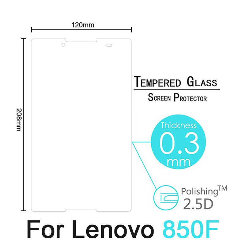 Verre trempé antidéflagrant pour tablette Lenovo Tab 3 850 850F 8 ", 9H 0.3mm, Film de protection d'écran renforcé