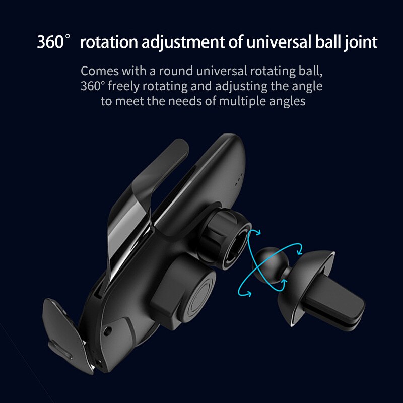 Automatische Spannen Auto Draadloze Snel Opladen Mobiele Telefoon Houder Magnetische Universele Infrarood Sensor Draadloze Oplader
