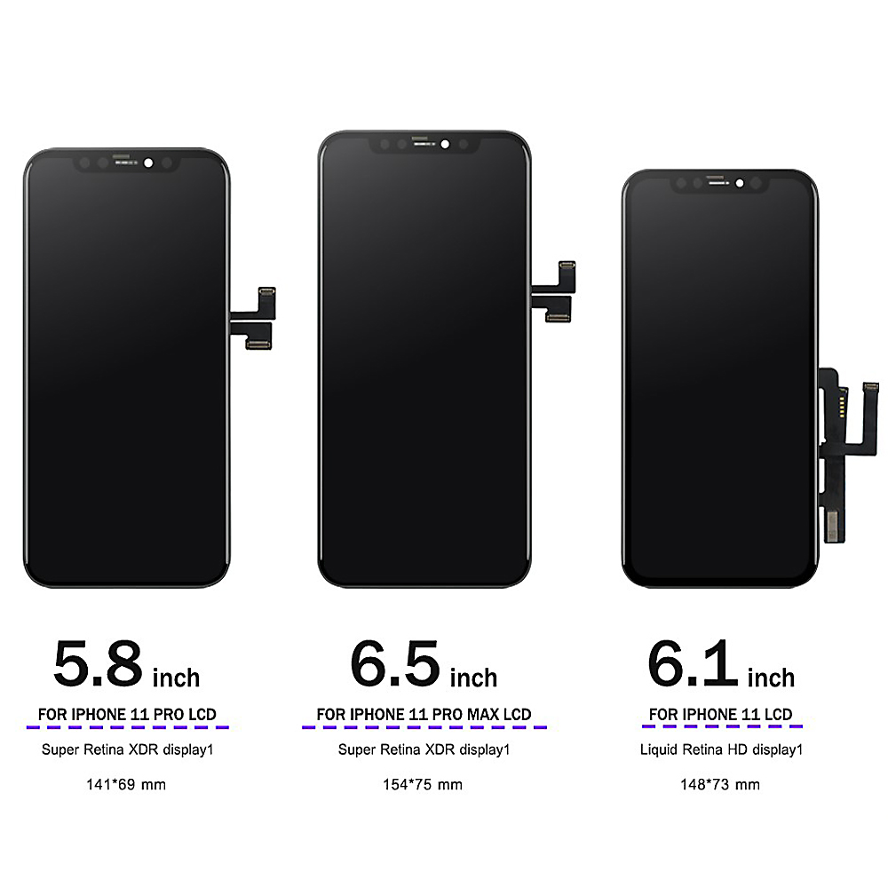 AAAA ++OLED Pantalla For iphone 11 LCD Display Touch Screen Digitizer Assembly For iPhone 11 OLED 3D Touch Replacement