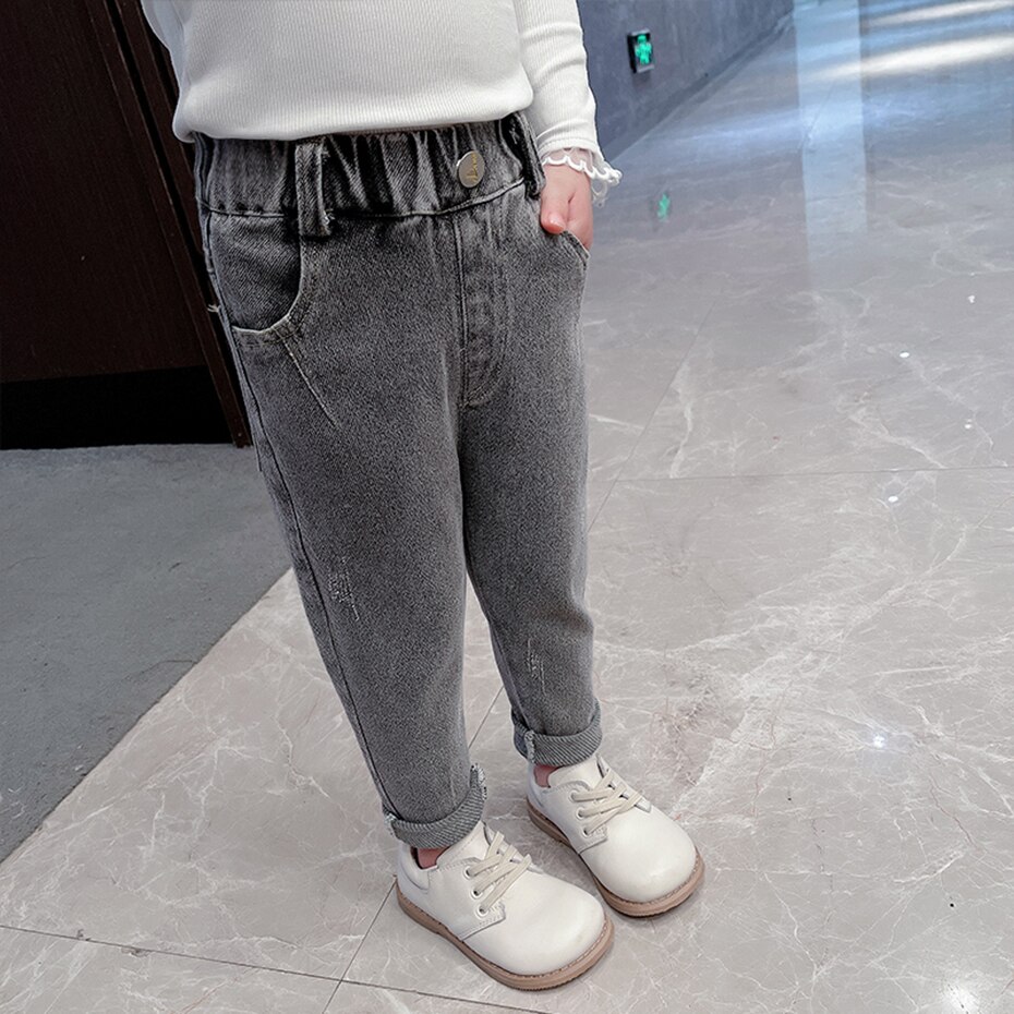Girls Jeans Ripped Girl Jeans Spring Autumn Jeans For Kids Girls Casual Style Baby Girl Clothes