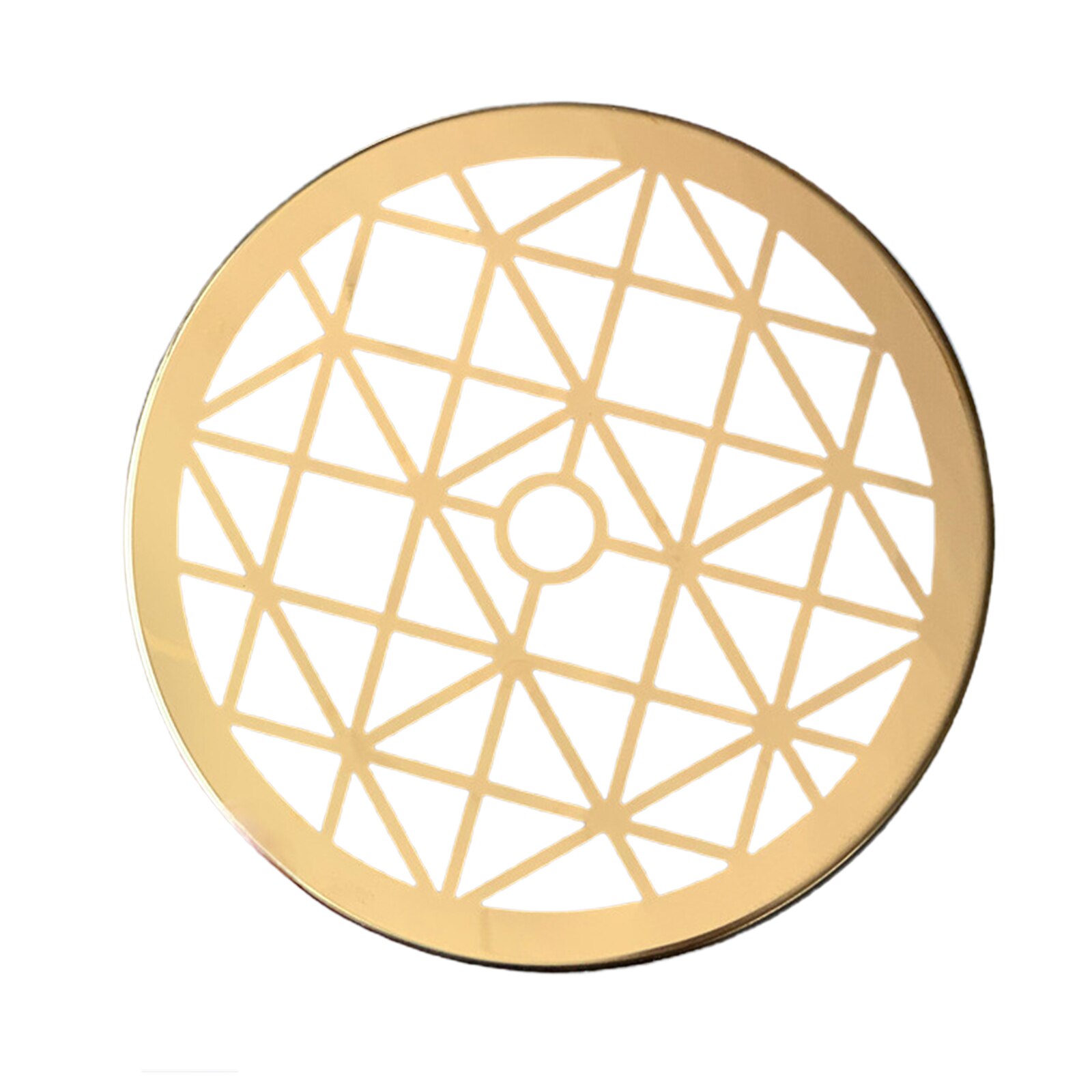 Organisateur de Vases en forme de grille, ornement, décoration de mariage à la maison, multi-image, support rond de fleurs en métal: Golden A8