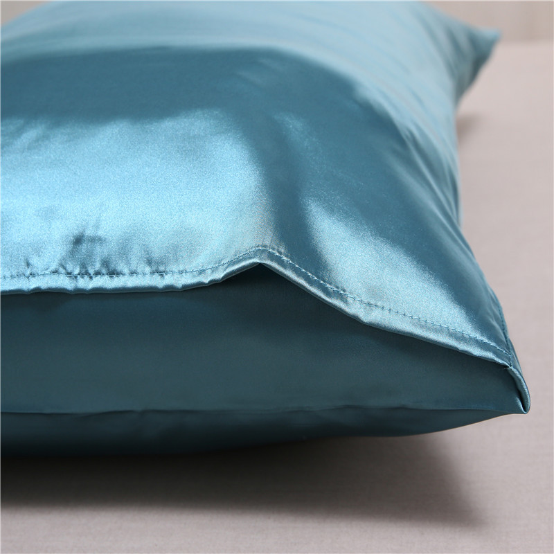 Funda de almohada de satén de lujo para piel de pelo, funda de almohada de satén de seda, juego de fundas de almohada de 51x6 6/76cm, funda de almohada sedosa con cierre de sobre