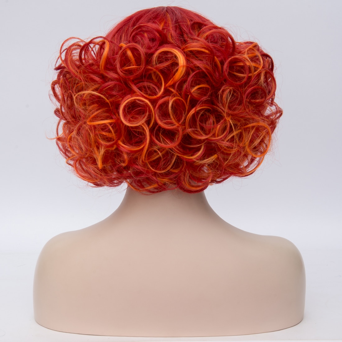 Similler – perruque synthétique courte bouclée pour femme, 10 pouces, coupe au carré, résistante à la chaleur, duveteuse, pour Costume d'halloween, mélange bleu, rose, rouge: SW1177C
