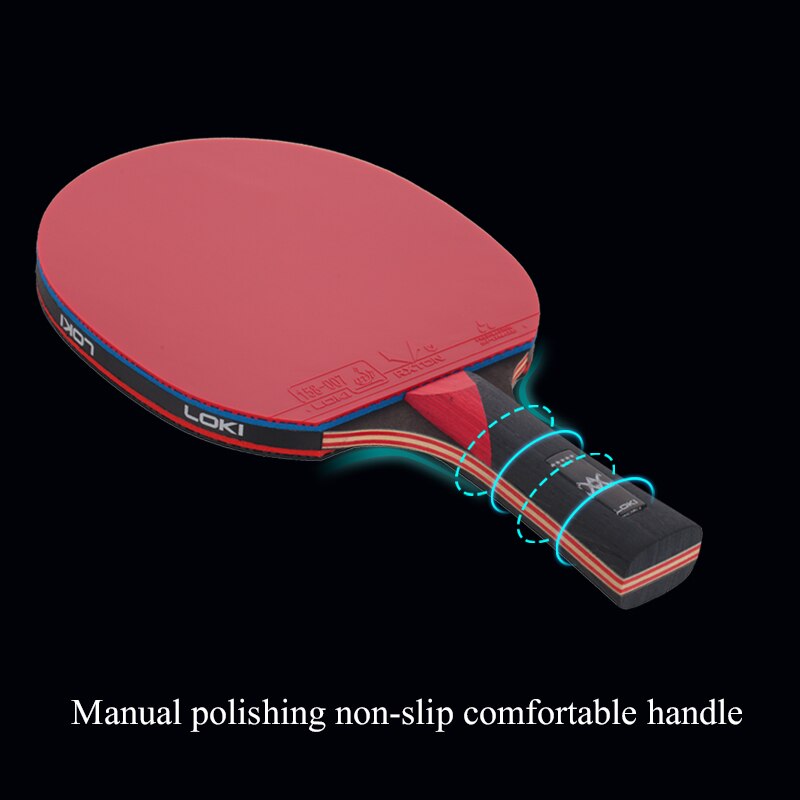 LOKI 8 Star Super Sticky Table Tennis Racket PingPong Bat Competition Level Ball Control Type Ping Pong Paddle