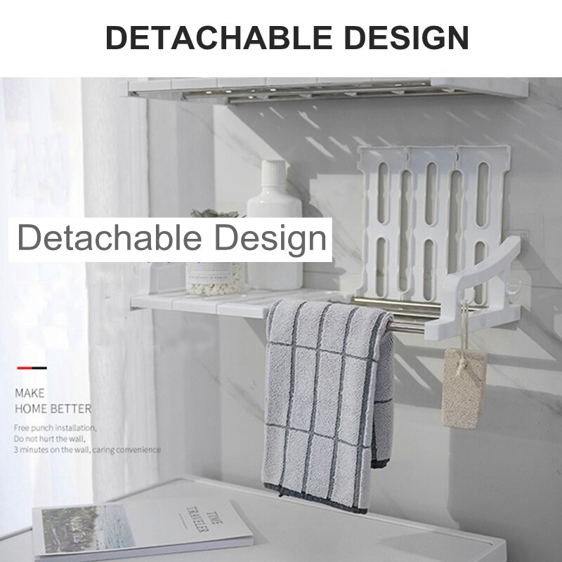 Adjustable Kitchen Storage Rack Metal Cupboard Storage Shelf Non-Skid Spice Rack Single Layer Kitchenware Organizer F Bathroom
