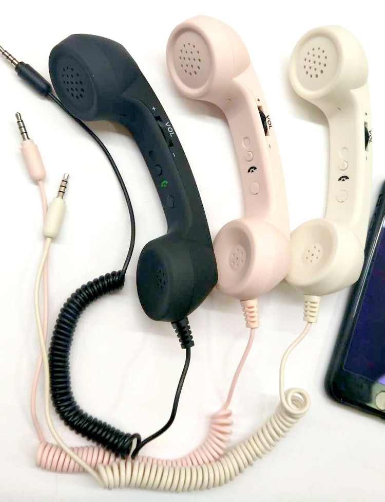 Nieuw-Universele vaste stijl Smartphone Telefoon Ontvanger Voorkomen Straling Retro Headset Vaste Telefoon Microfoon