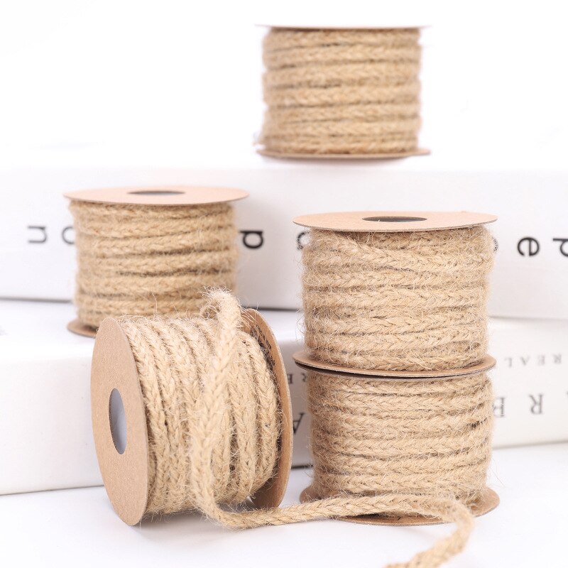 5Meter 0.5Cm Breed Natuurlijke Jute Touw Jute String Touw Roll Voor Tuin, Arts &amp; Crafts, home Decor, Verpakking