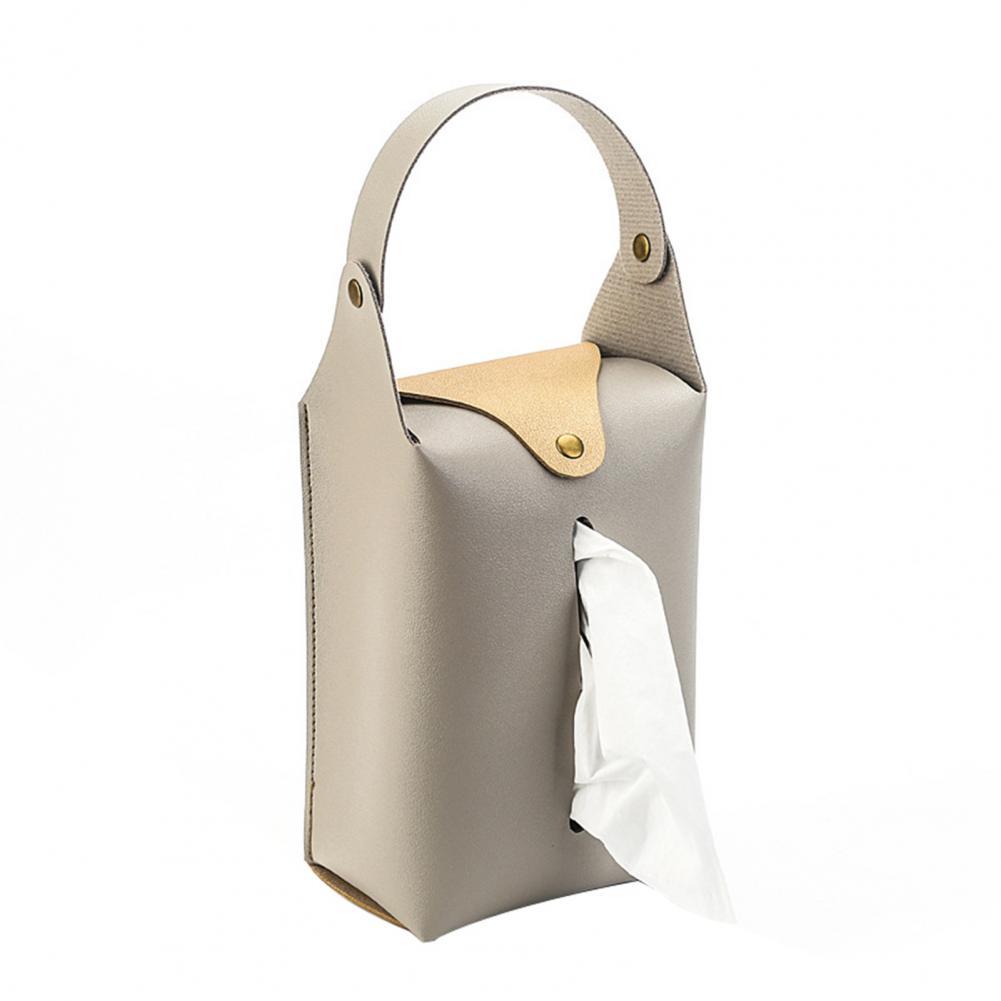 Auto Weefsels Houder Slijtvast Kleurvast Tissue Box Houder Voor Truck Decoratie Toiletpapier Pouch: Grey