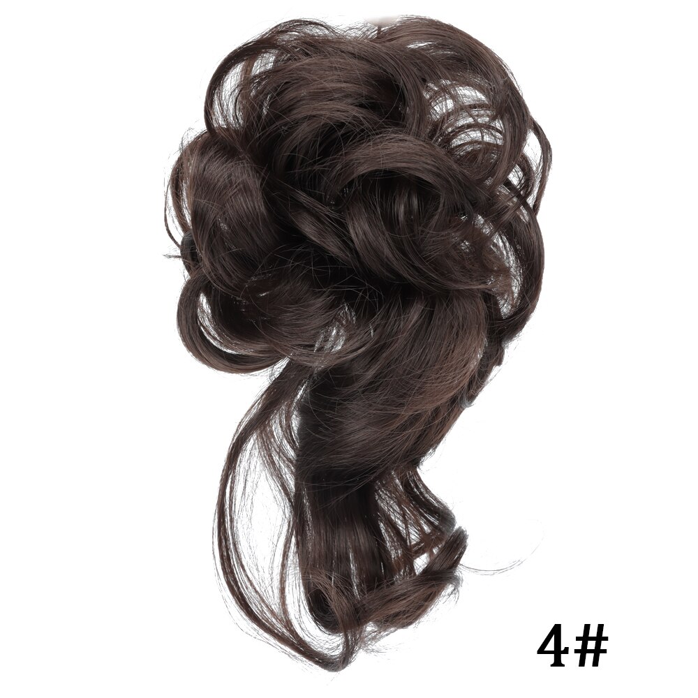 Hairstar Bun Extensions Rommelig Krullend Elastische Haar Scrunchies Haarstukjes Synthetische Chignon Donut Opgestoken Haar Stukken Voor Vrouwen Meisjes