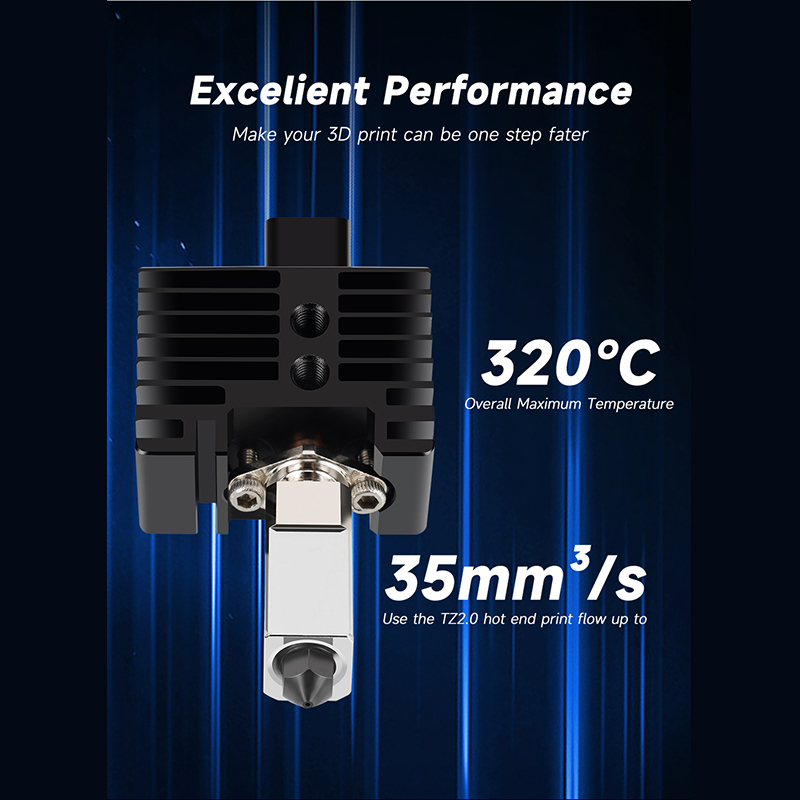 Bambu Lab X1/X1C/P1P/P1S Metal Hotend With Cooling Fan Hardened Brass Copper 0.2/0.4/0.6/0.8mm Nozzle 3D Printer
