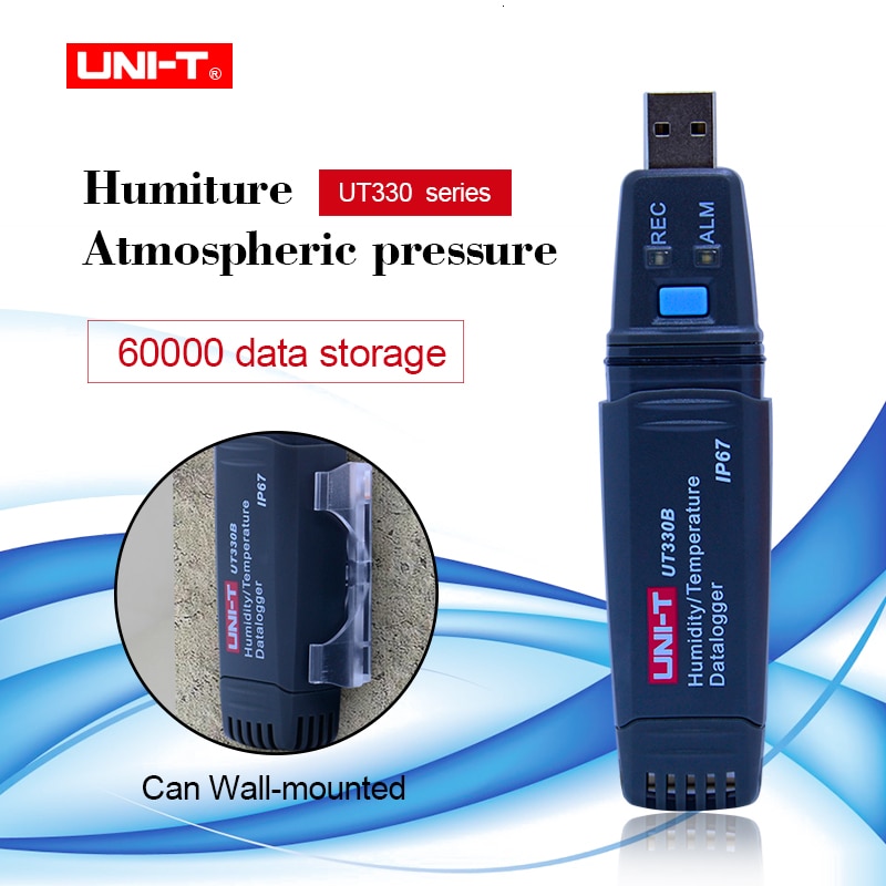 UNI-T UT330A/B/C Digital temperature humidity USB data logger 60000 Temp Recorder Logger Temperature Recorder -40~80C(-40~176F)