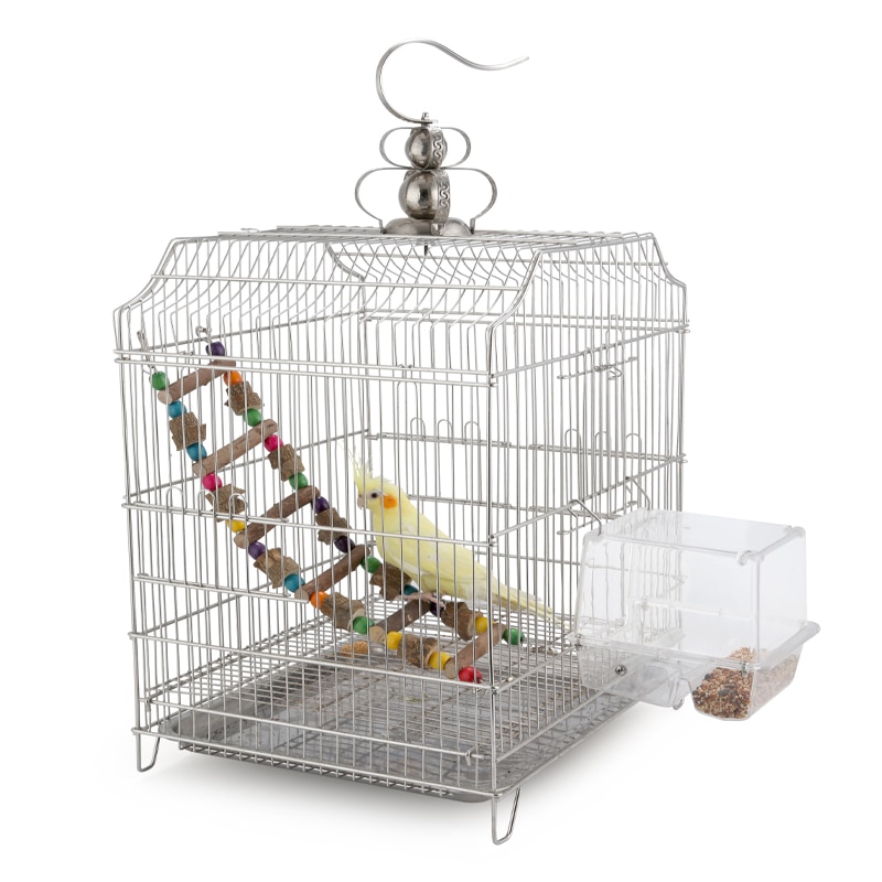 alimentador de pájaros automático transparente, caja de alimentación para pájaros canarios, artículos para paloma accesorios para jaulas de pájaros, dispositivos de alimentación 1 unidad
