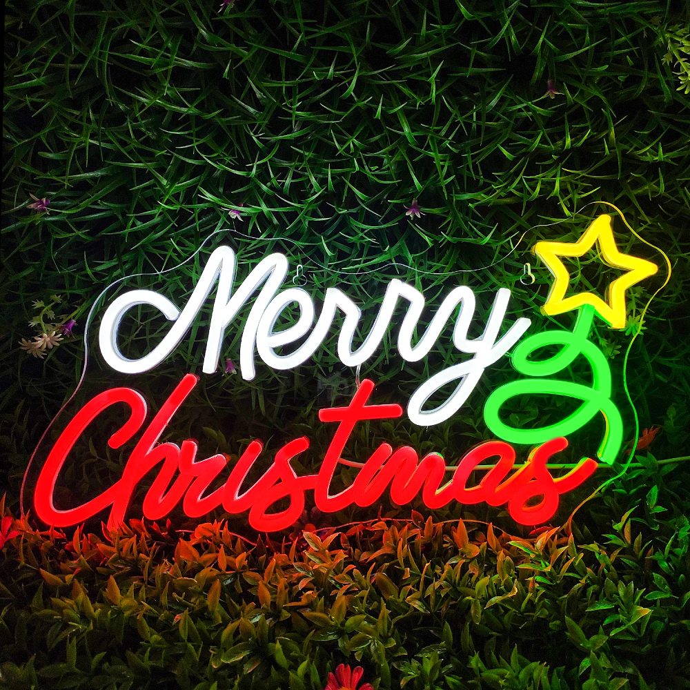 Vrolijk Kerst Neon Bord Kerst Hoed Kunst Licht Voor Muur Decor Led Licht Up Bord Voor Feest Kids Slaapkamer Bar Pub Club Kerst: Rood