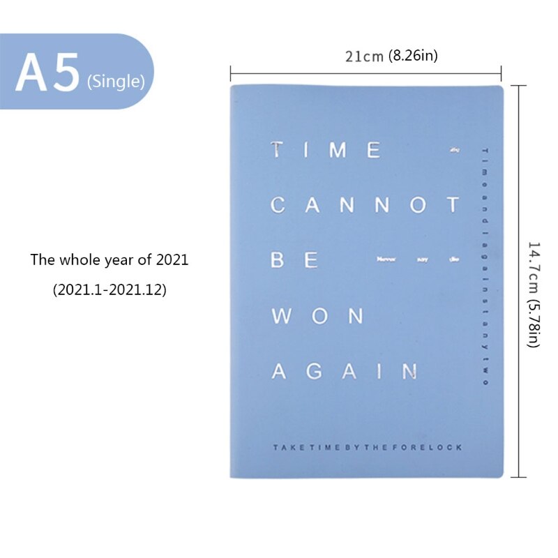 Large Annual Planner, "Time Can Not Be Won Again "Yearly Monthly Weekly Daily Bound Dated Agenda Notebook: 4