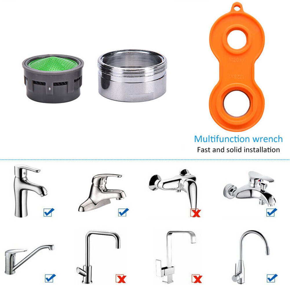 10 Stuks Waterbesparende Kranen Beluchter Vervangbare Filter Gemengde Nozzle M24 24 Mm Draad Badkamer Kraan Waskolf Accessoires