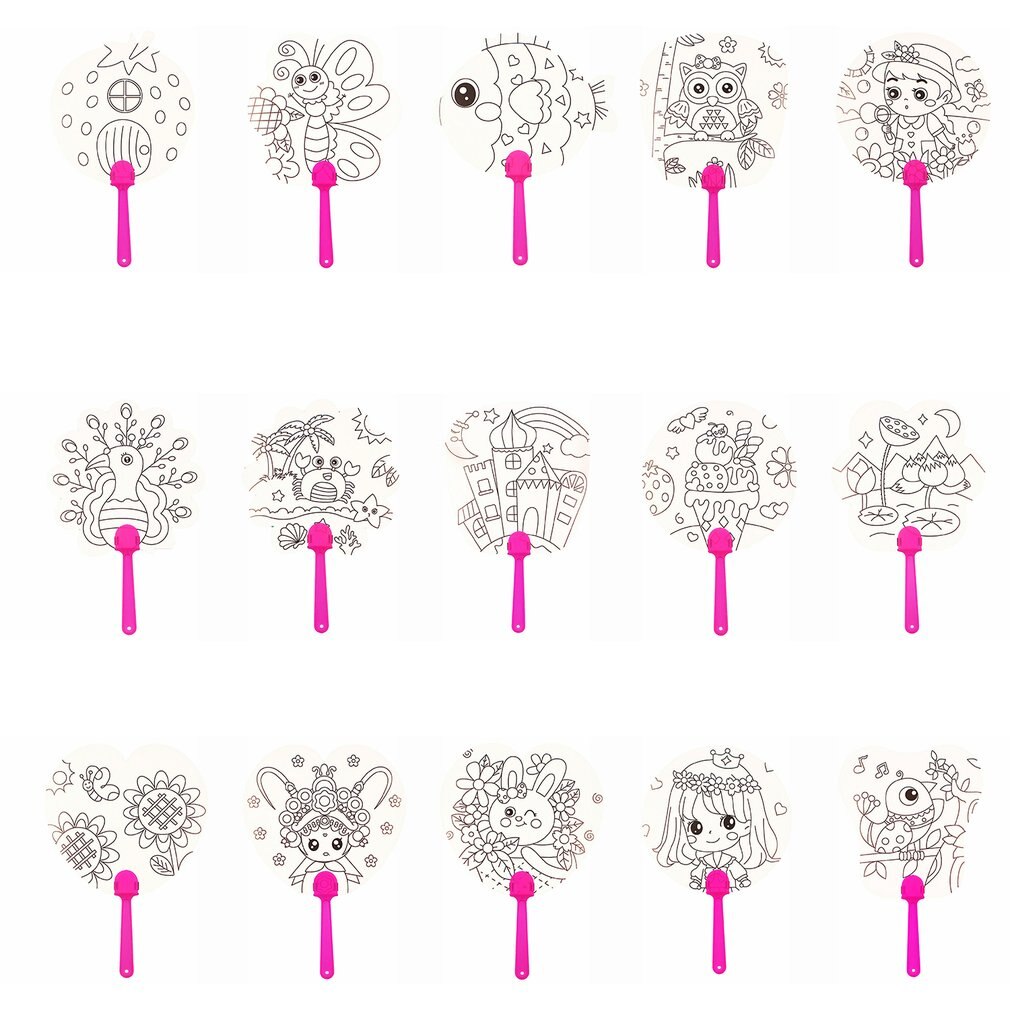 Juguetes De Grafiti de manualidades para niños, abanico de pintura con Borrador de línea, , multicolor, arte Hecho A Mano, artesanía, para niños