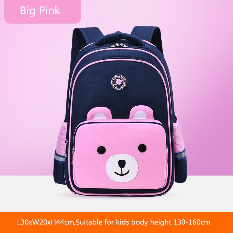 Okkid Kinderen Schooltassen Voor Meisjes Kawaii Boek Tas Meisje Elementaire Student Rugzak Kids Leuke Roze Rugzak: big pink