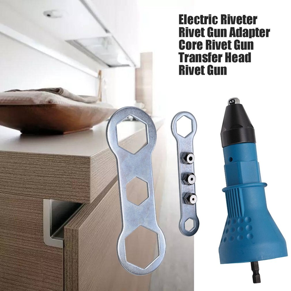 Electric Rivet Nut Gun Riveting Tool Cordless Riveting Drill Adaptor Insert Nut Tool Riveting Drill Adapter