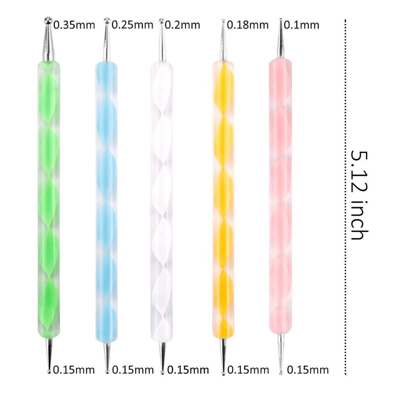 25Pcs/Set Mandala Dotting Pen Tools for Painting Stone with Stencils Template Point Brush Paint Stick