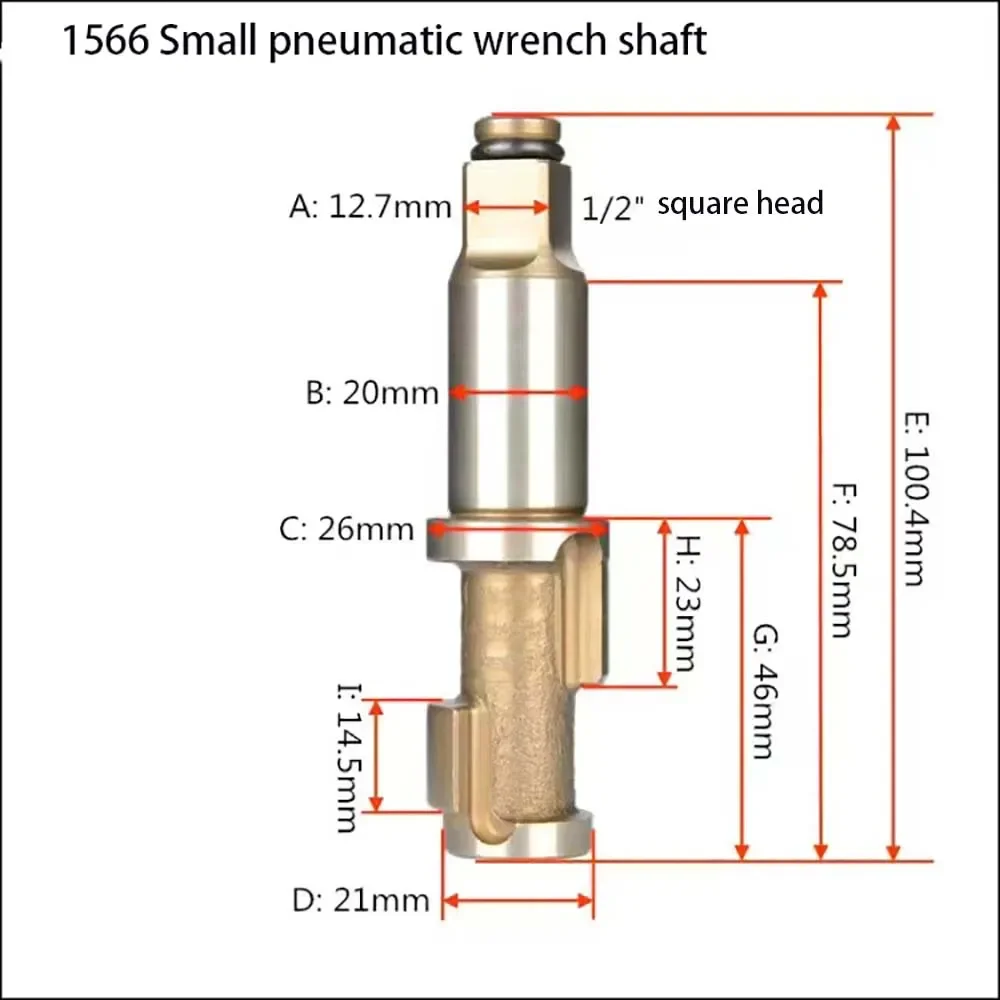1PC 1/2 3/4 1" inch Pneumatic Tools Air Impact Wrench Anvil Driver spindle Axis Hammer block Repair Parts: Red