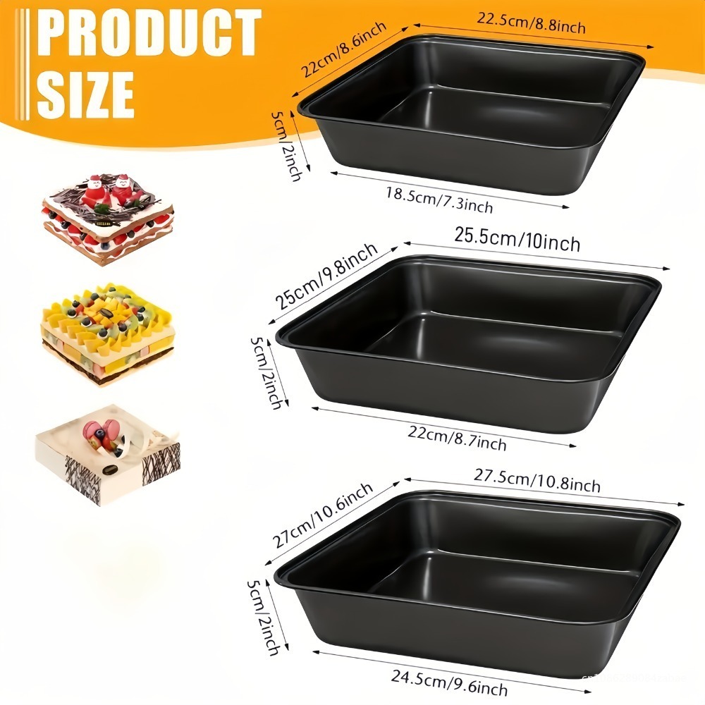 Nonstick Rectangular Carbon Steel Roasting Pan | Rustproof Baking Tray for Bread Cake Kitchen Utensils Carbon Steel