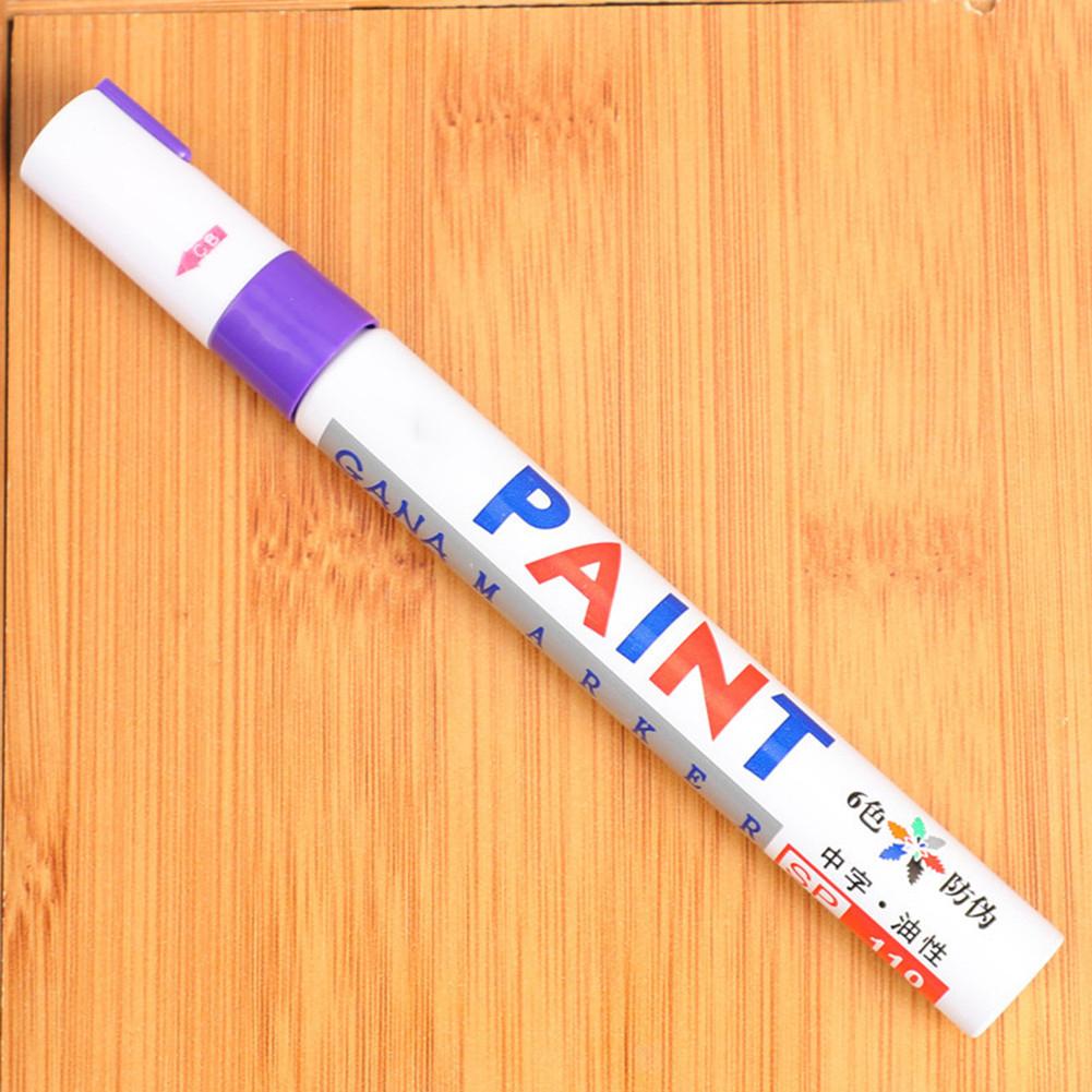 colorful Universal Waterproof Tyres Cars pen Doodle Pen Permanent Paint markers Graffiti Oily Marker Pen: Purple