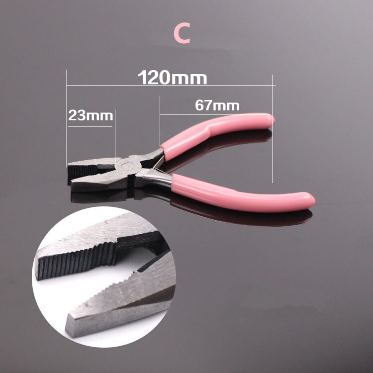 Cute Pink Color Jewelry Making Tool Kits Round Nose Plier Side Tweezers Mix Needle Spoon Tool DIY Jewelry Making