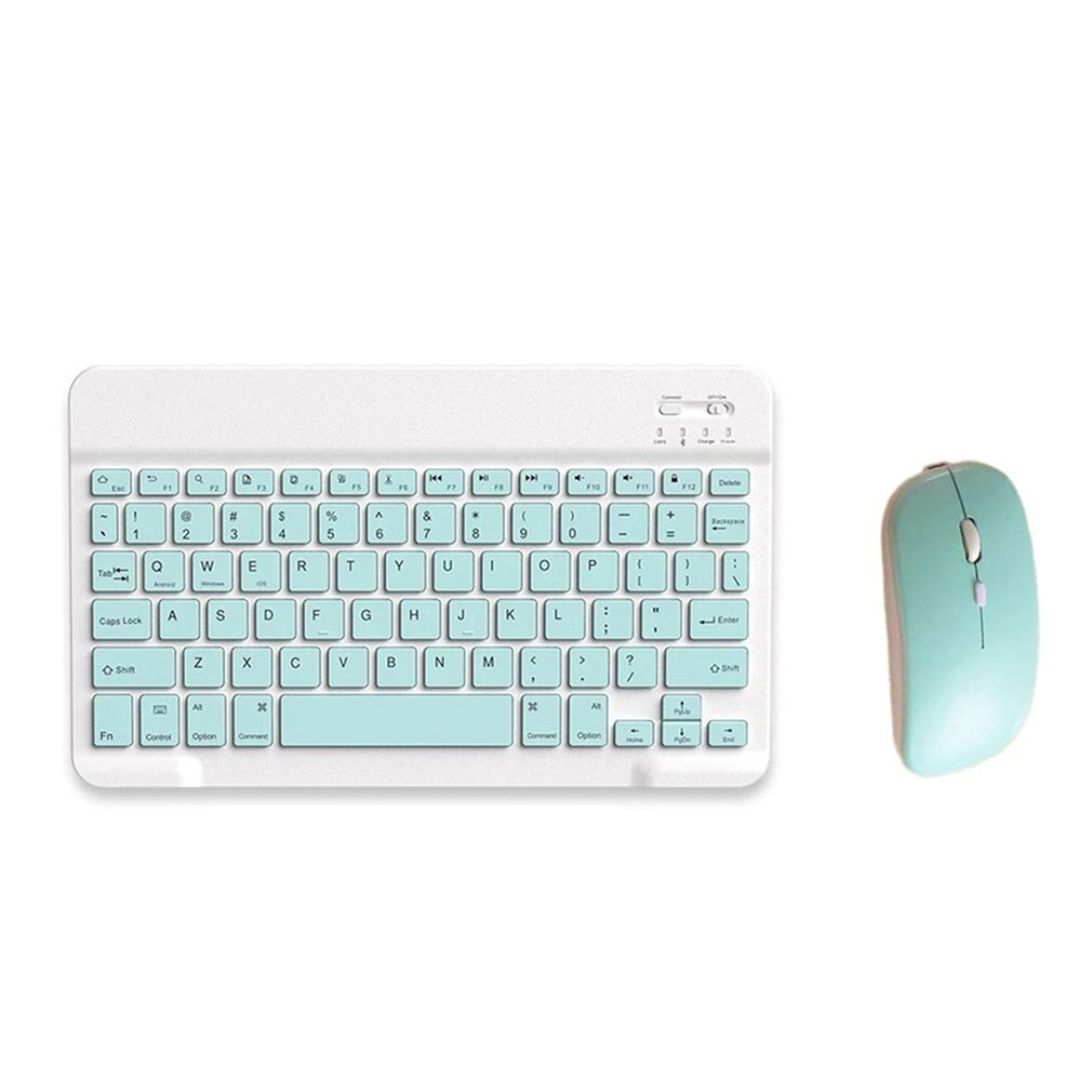 Light Mouse Keyboard Suit Portable 7 Inch Tablet Pc Mobile Phone General Wireless Keyboard And Mouse: Green