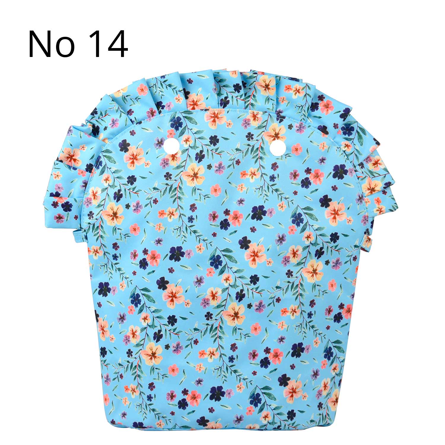 TANQU Floral Frill Pleat Lining Zipper Pocket for Obag 50 composite cloth Insert with Inner Waterproof Coating for O Bag 50: No 14
