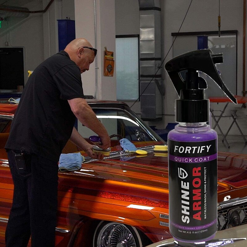 SHINE ARMOR Quick Ceramic Coating - Car Wax Polish Spray Superhydrophobic Hybrid Liquid glass Solutions Ceramic Polish and Wax