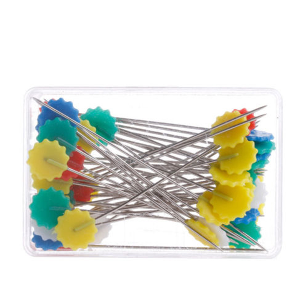 Alfileres del remiendo alfileres con cabezal con forma de botón o Flor DIY de acolchar herramientas y accesorios de costura: Plum beads
