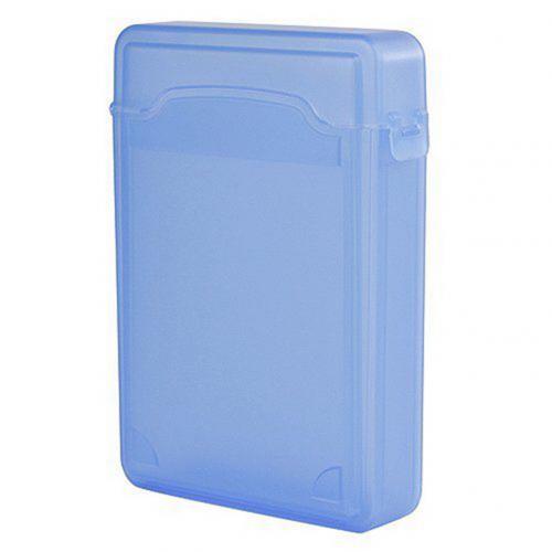 Dustproof 3.5In Dustproof Protection for SATA IDE HDD Hard Disk Drive Storage Case Multifunction Cable Earphone Headset Box Bag: Blue