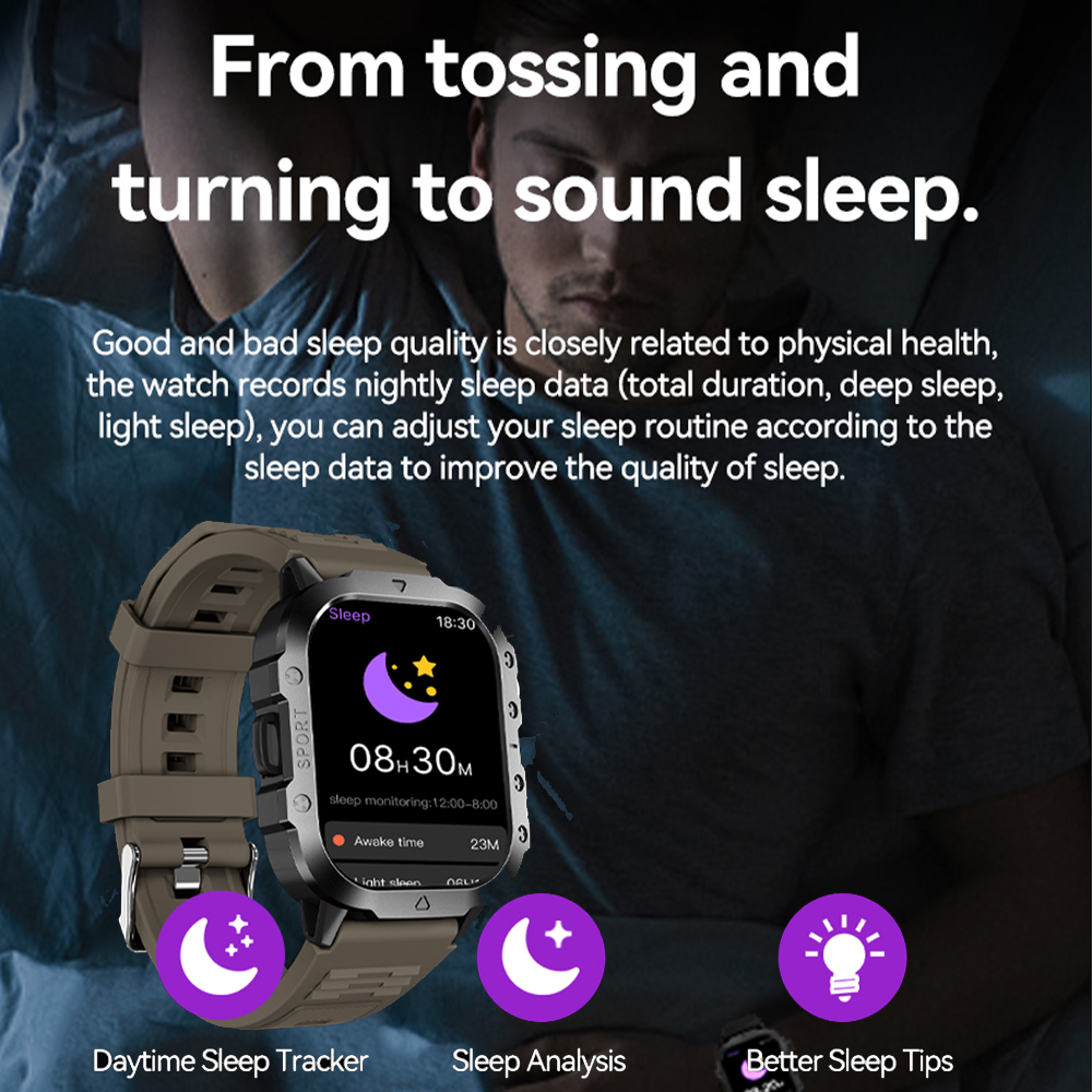 2025 Nuovo accorto guarda dinamico isola uomini Torcia Cuore Raro Impermeabile sport tutto'aria aperta inseguitore Chiamate senza fili Smartwatch