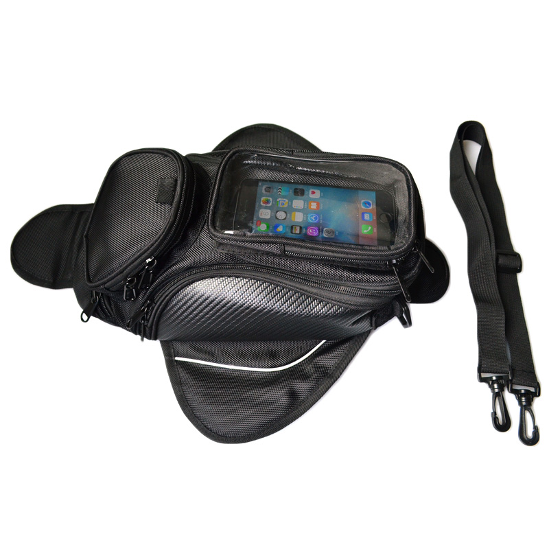 Waterdichte Motor Tank Tas Zwarte Olie Brandstoftank Zak Magnetische Motor Zadeltas Enkele Schoudertas Motorfiets Rugzak