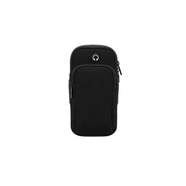 Universal 4-6 '' vandtæt sport armbånd taske løbende jogging gym armbånd mobiltelefon taske cover cover til iphone samsung: Sort
